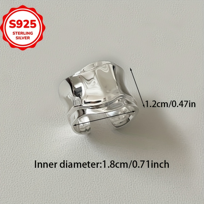 Hypoallergenic Saddle Shaped Open Ring Wide Band